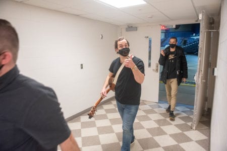 James heading out of Curb Event Center