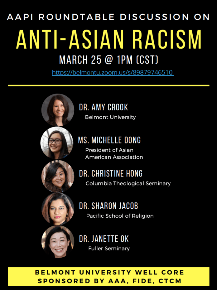 Anti-Asian Racism Roundtable Discussion Flyer