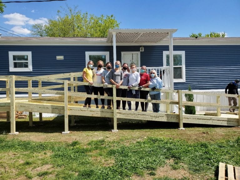 Belmont Physical Therapy Students Serve the Community by Building a Wheelchair Ramp for Someone in Need