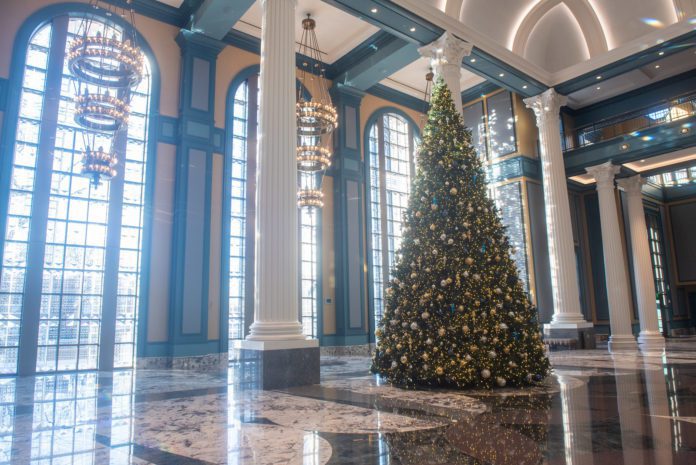 Christmas Tree in Fisher Center for Performing Arts