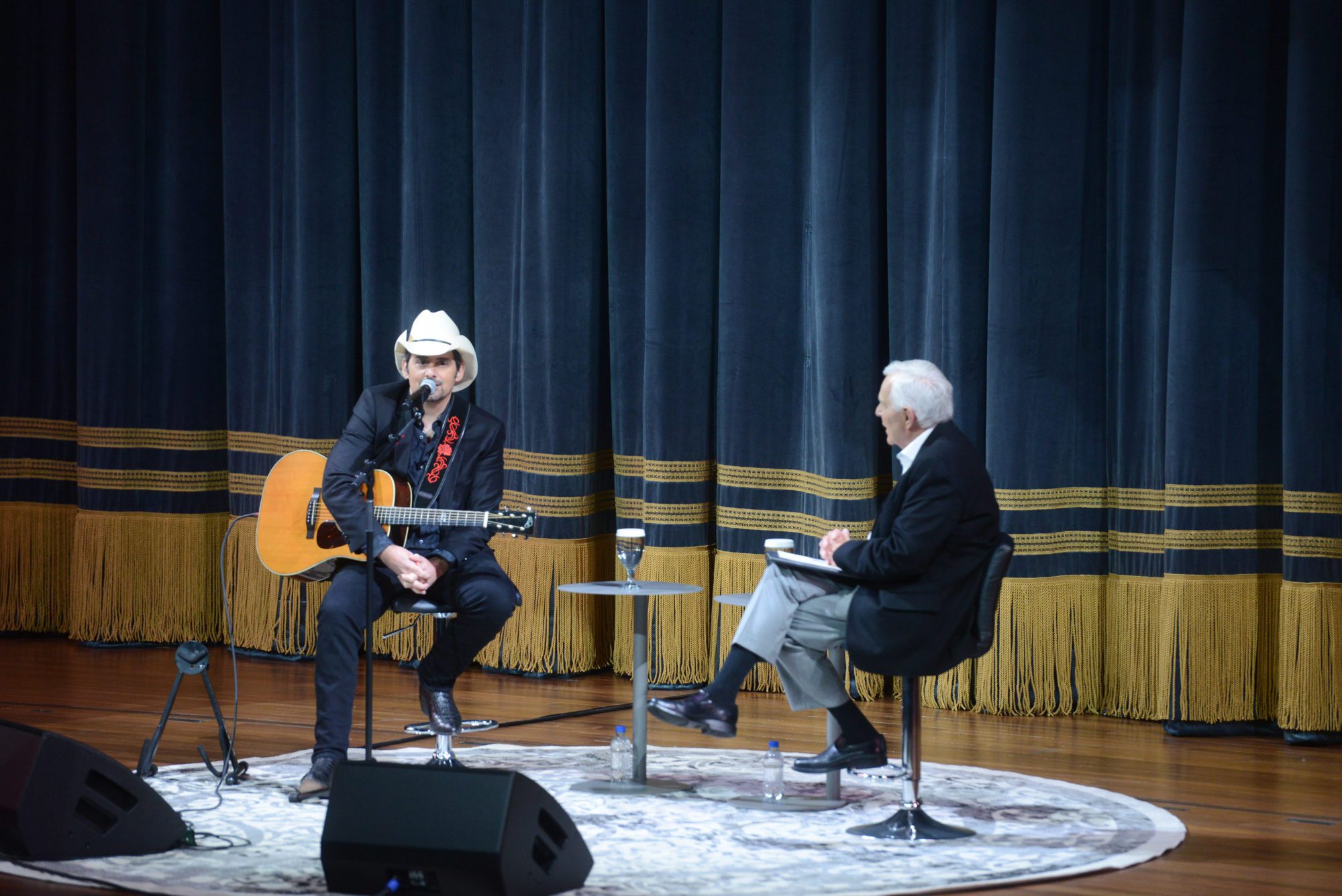 A Night of Stories and Songs with Brad Paisley and Harry Chapman at Belmont University in Nashville, Tennessee, November 4, 2021.