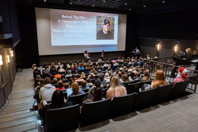 students at event