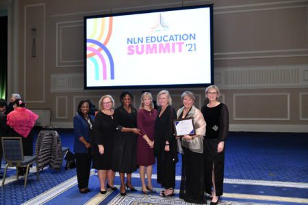 accepting certificate at NLN Education Summit