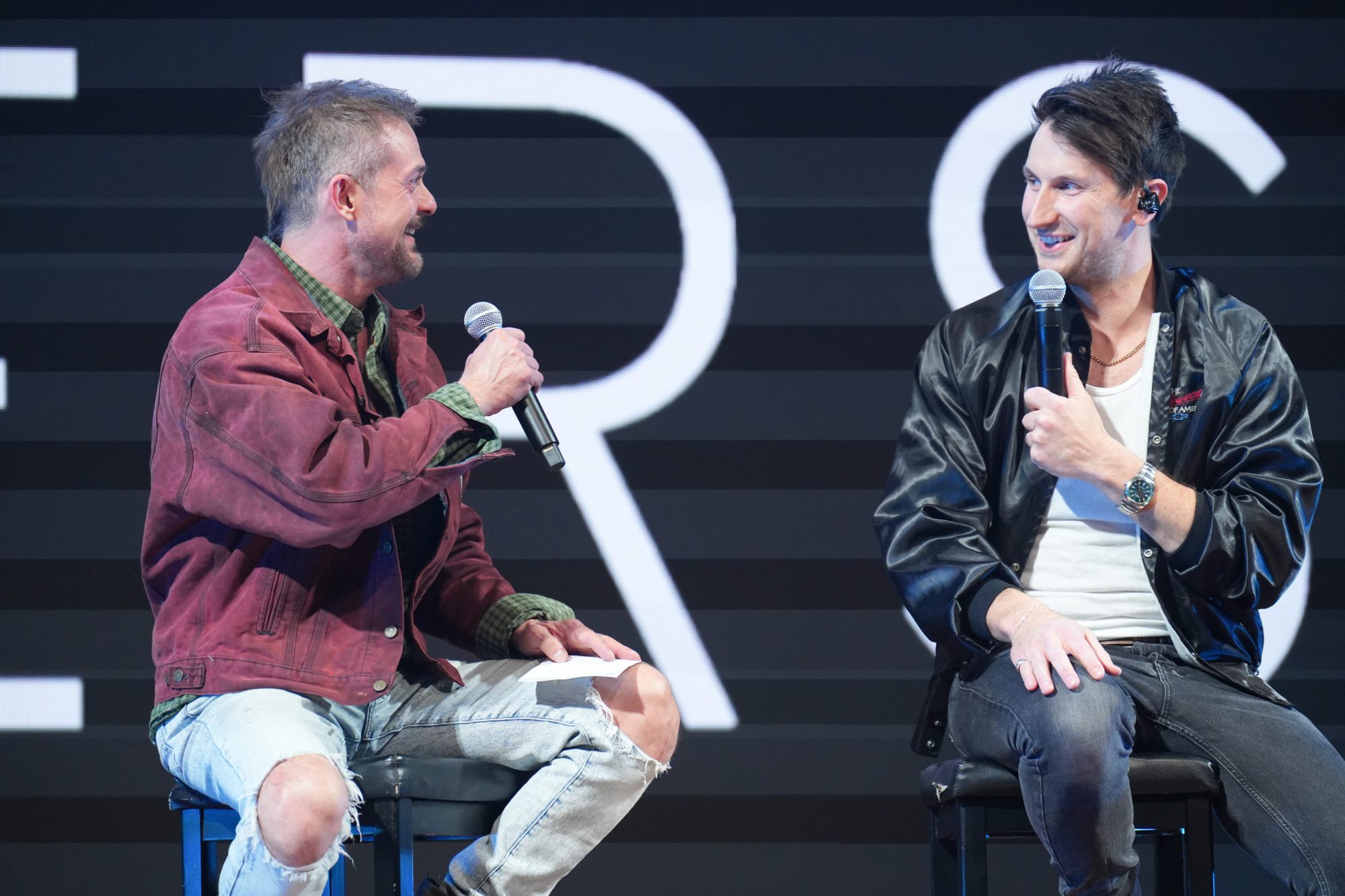 Russell Dickerson is awarded the Curtain Call Award at Belmont University in Nashville, Tennessee, on February 8, 2022.