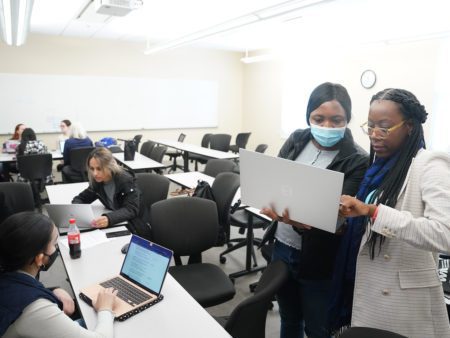 women at hackathon
