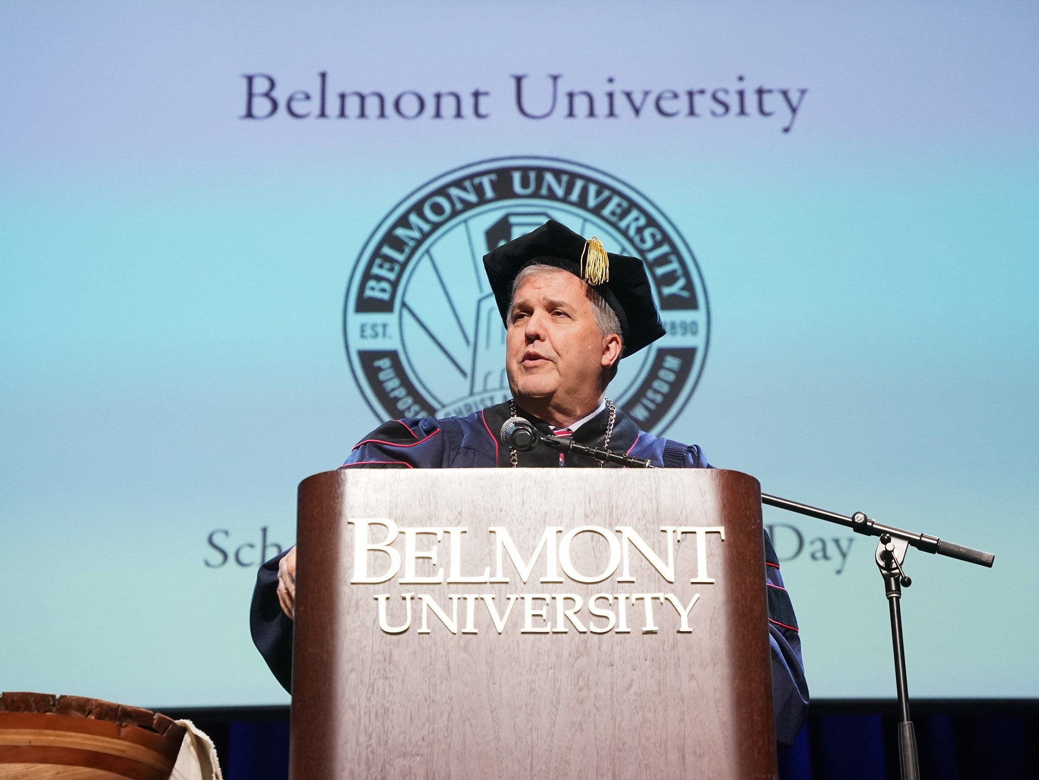 President Dr. Greg Jones speaking at Scholarship and Awards Day 2022