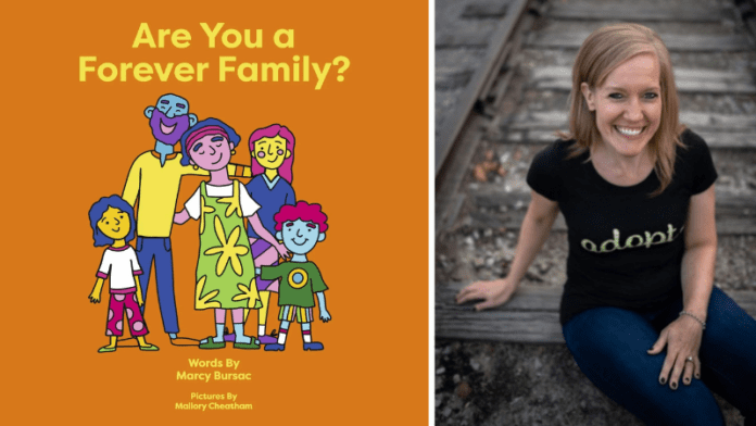 marcy bursac and book cover are you a forever family